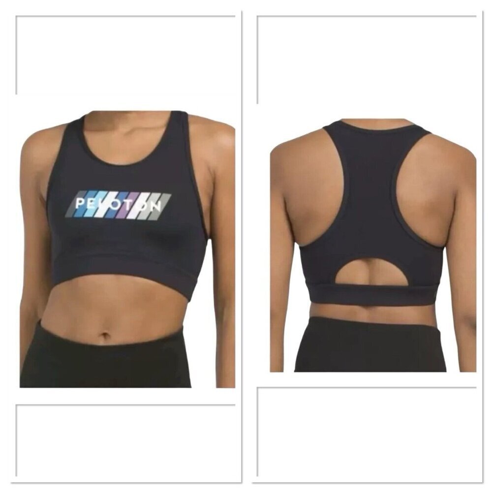 Peloton Sports Bra Black Racerback Athletic Pace High Neck Womens‎ Size Small